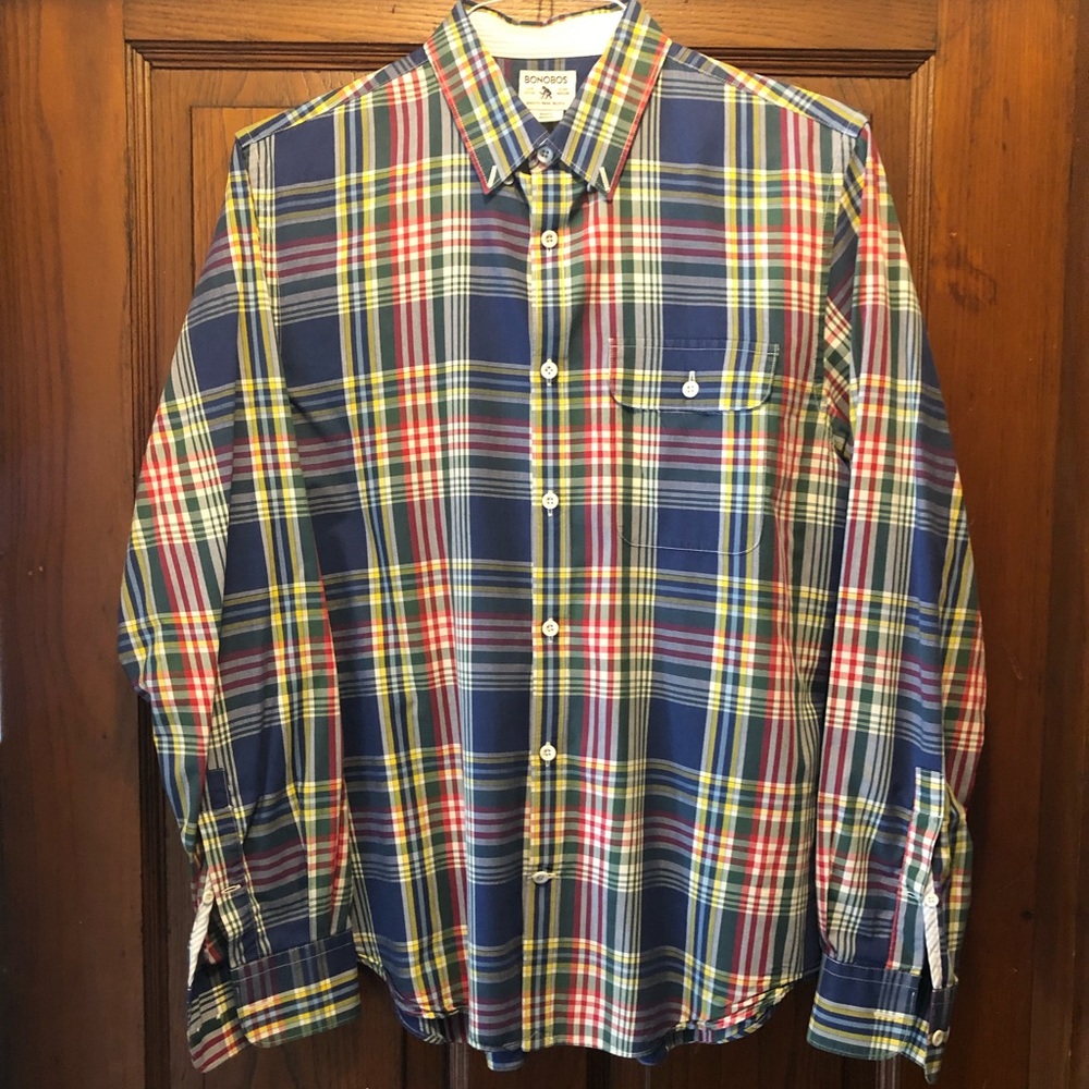 Bonobos men’s plaid button down shirt (medium)